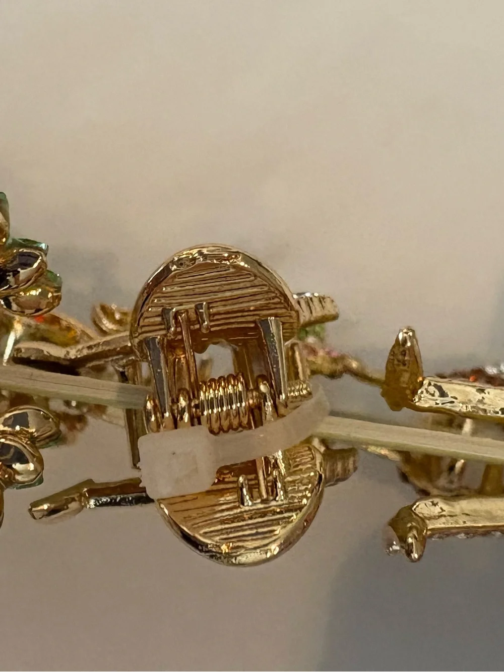 Piper.K Rhinestone Cocktail & Martini Mini Hair Clips Set of 6 Goldtone New